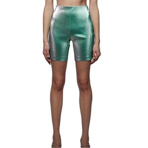 Area Shorts , High Waisted S Small green metallic. Women’s